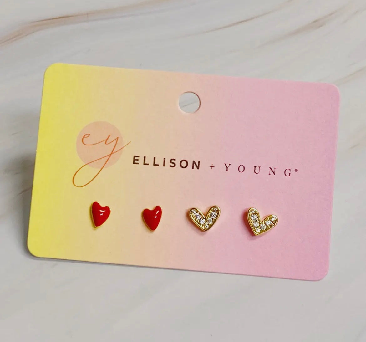 Red Heart Earring Set of 2