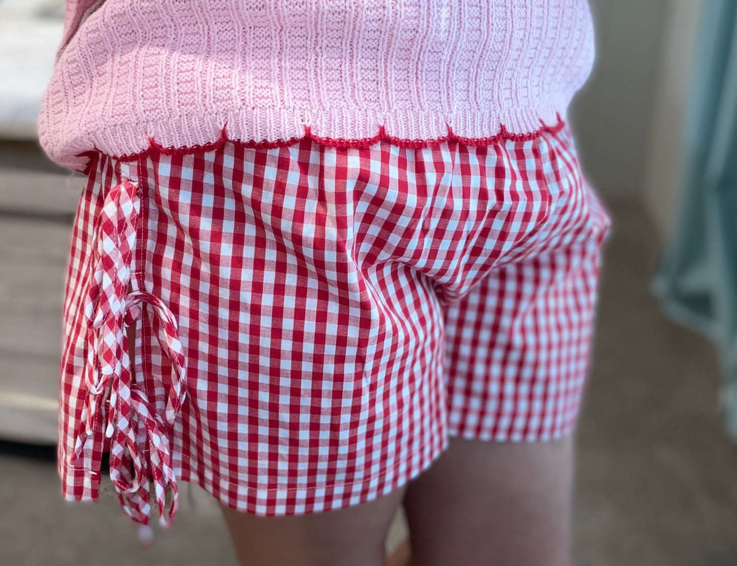 CHERRY STRIPE SHORTS