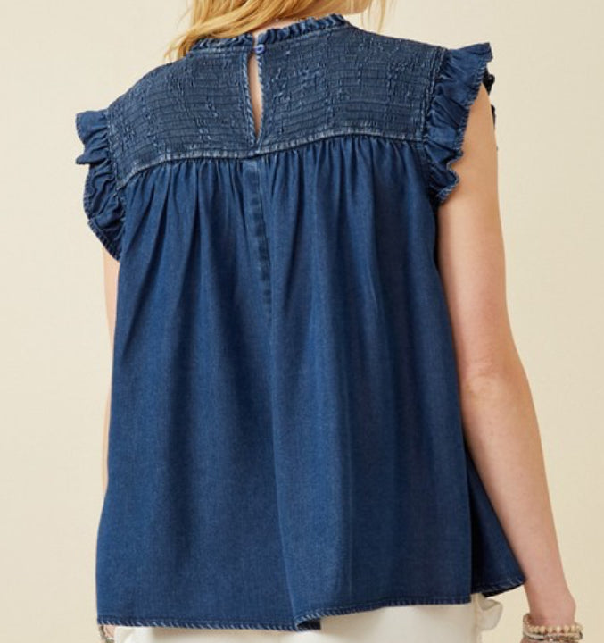 DENIM DARLING TOP