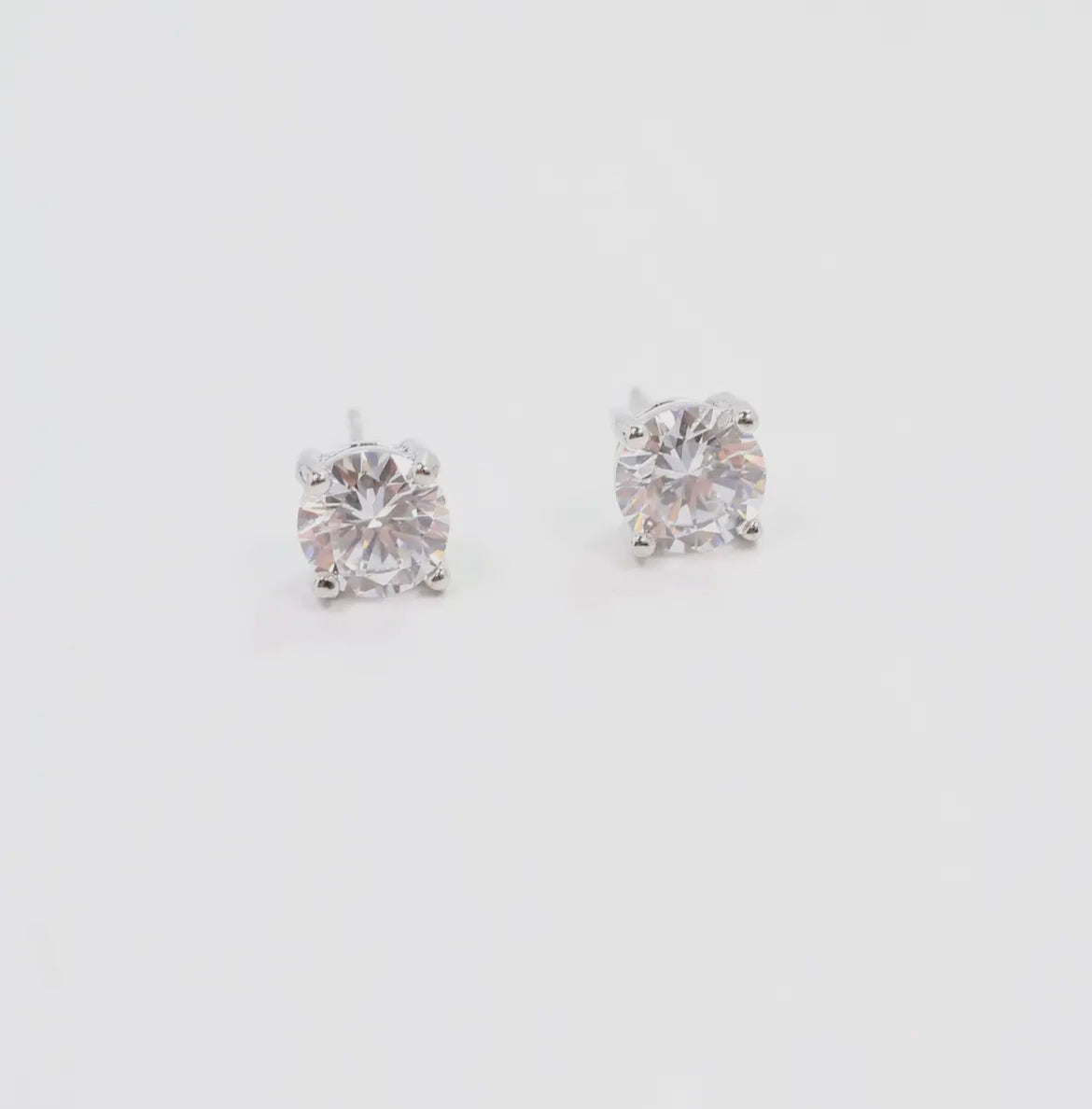Merriman Cz Stud Earring Silver