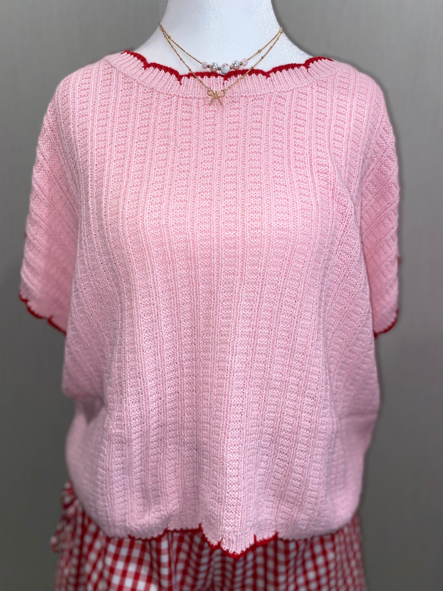 STRAWBERRY STITCH TOP
