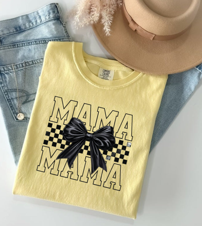 MAMA CHECKER BOW Tee