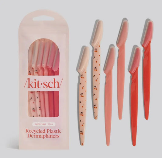 Recycled Plastic Dermaplaners 6pc Set - Cherry Blossom