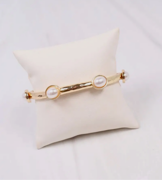 (spa-) Piers Stretch Bracelet with Pearls