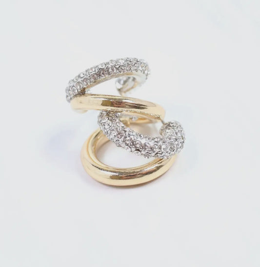 Darby Double Hoop Earring Gold