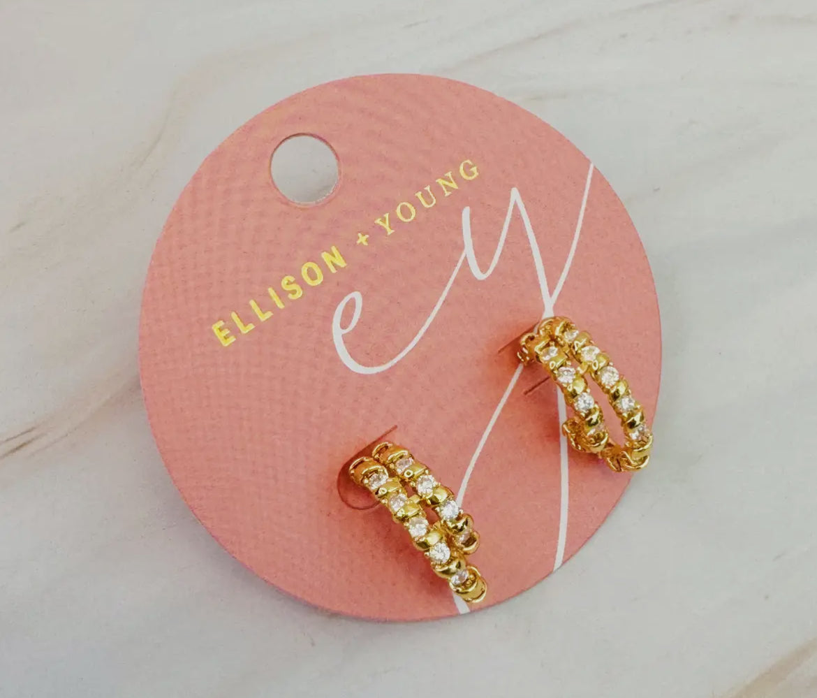 EY Spiral Sparkle Earrings