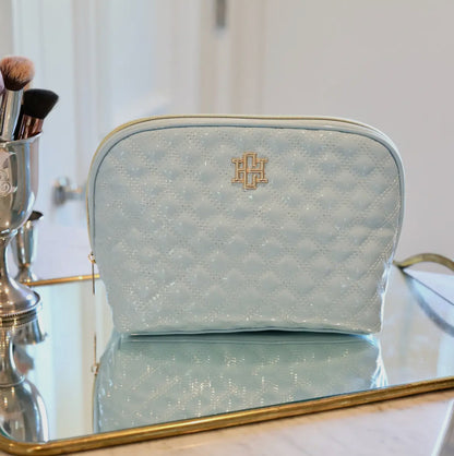 Capri Large Pouch- Blue Patent
