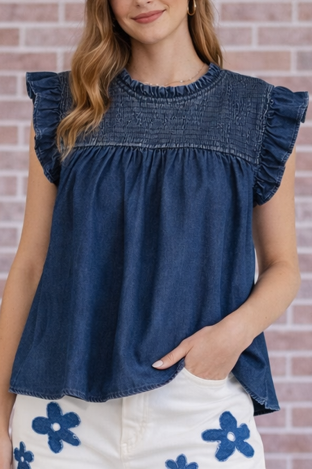 DENIM DARLING TOP