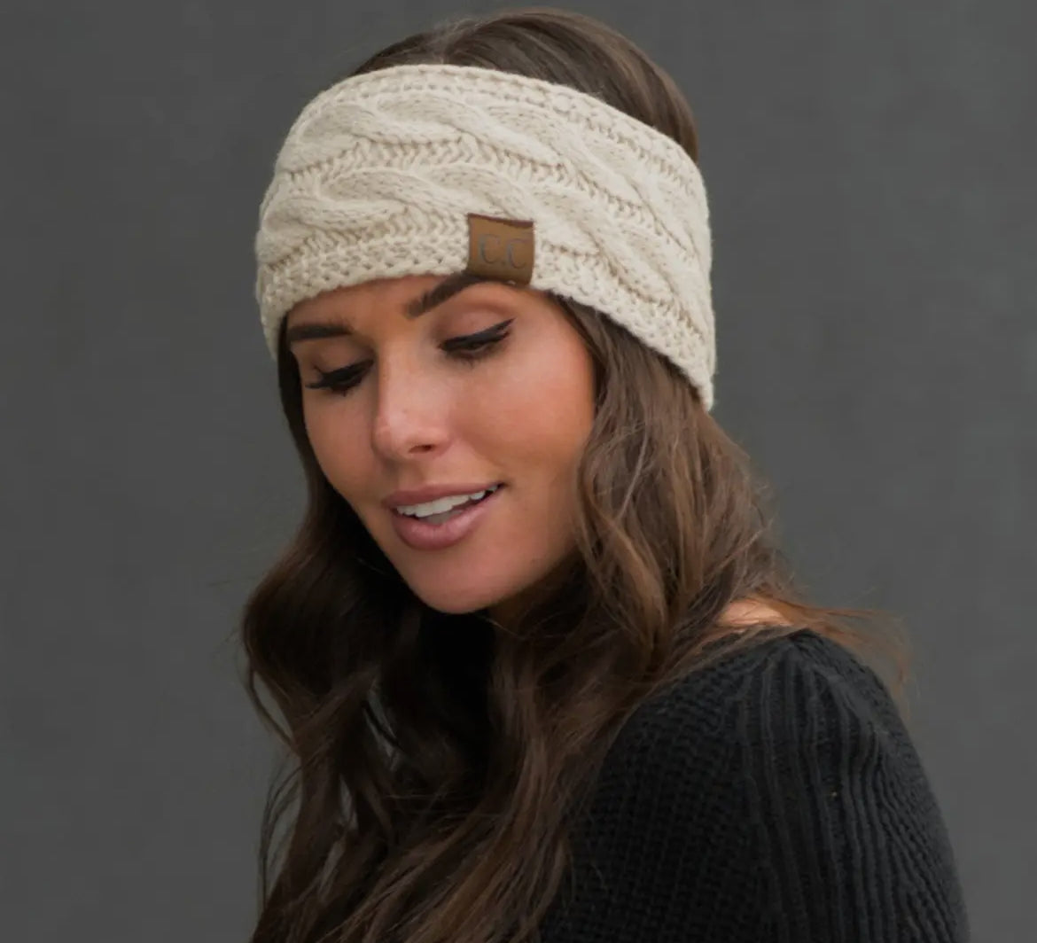 Cc Knit-Lined Headwrap