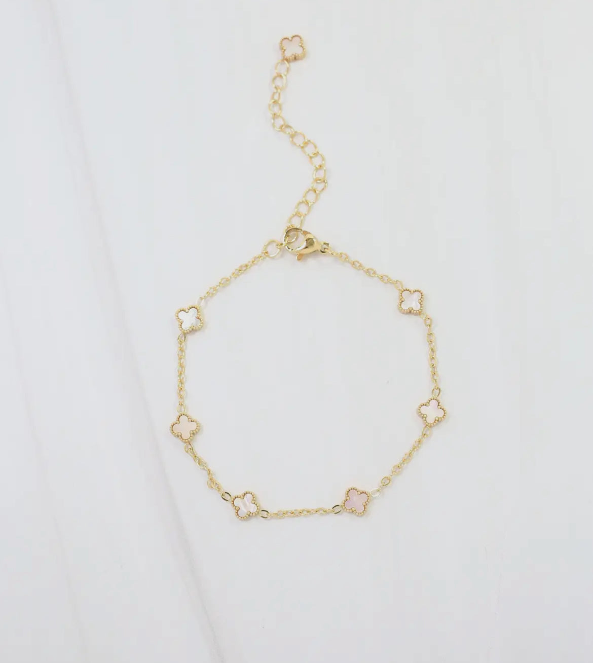 Vineland Mother of Pearl Clover Bracelet
