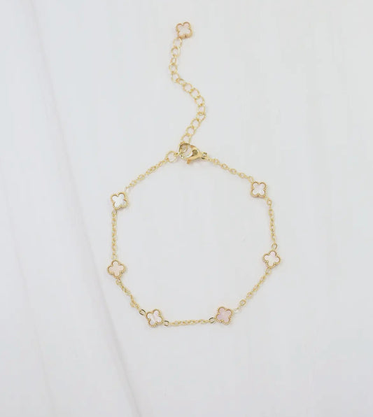 Vineland Mother of Pearl Clover Bracelet