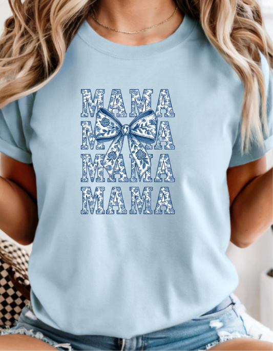 BLUE MAMA MAMA BOW Tee