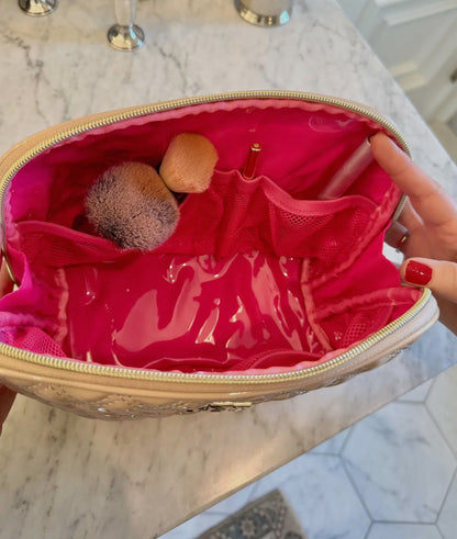 Caroline Hill- Capri Large Pouch Champagne Pop