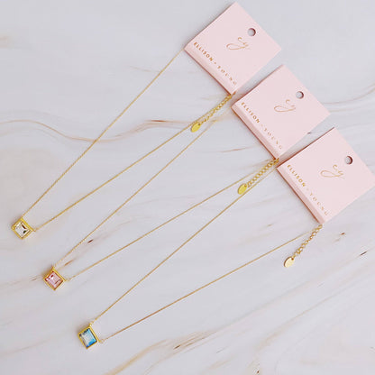 Sweet Square Pendant Necklace