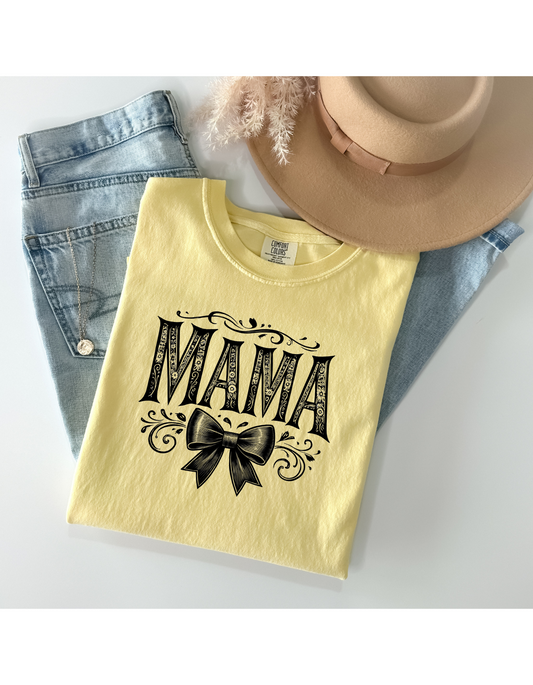 MAMA BLACK BOW Tee