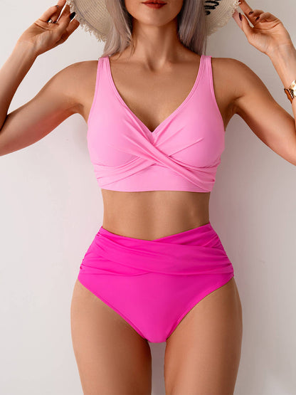 Pink Split Swimsuit