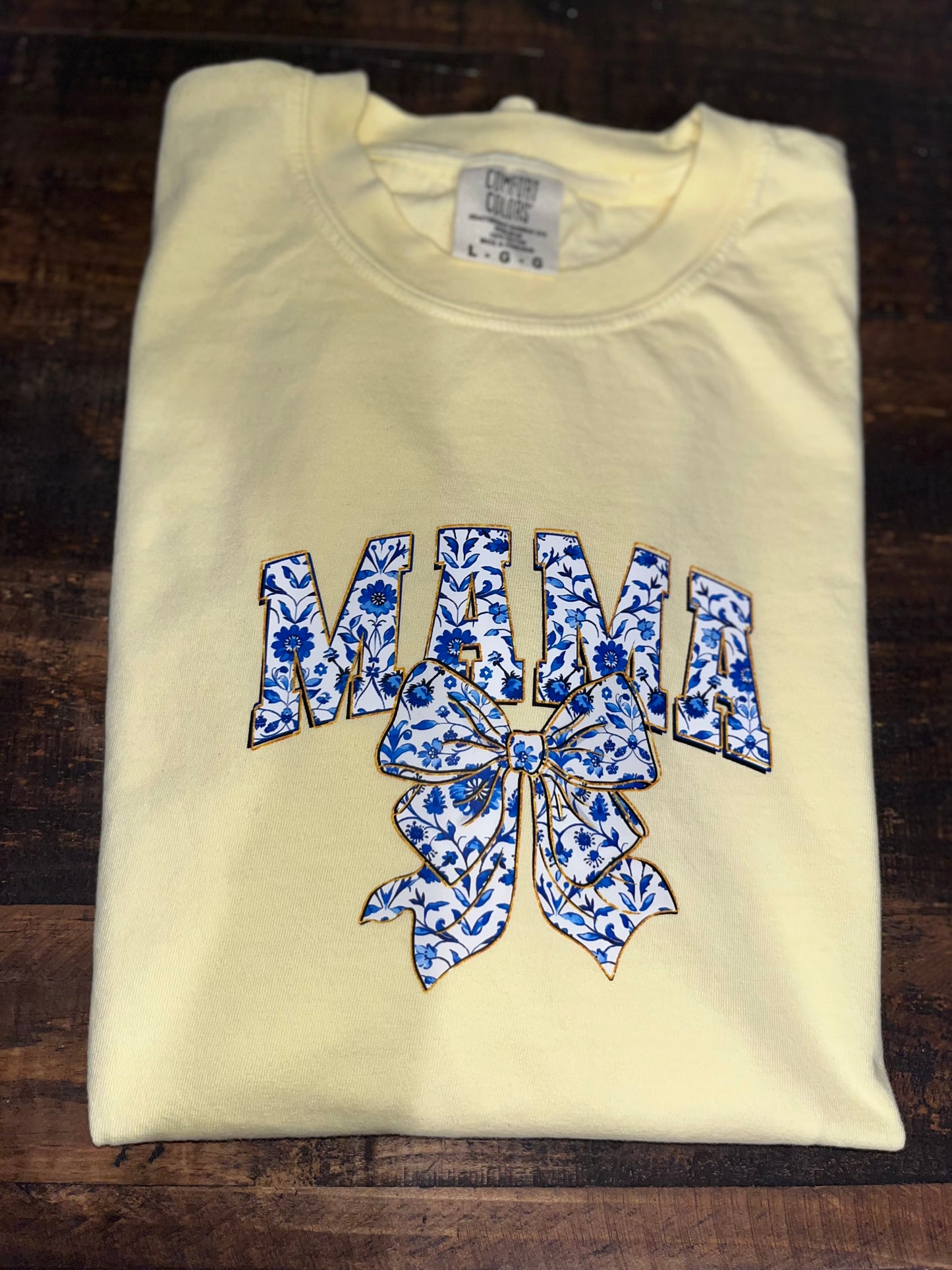 Yellow & Blue Mama Tee
