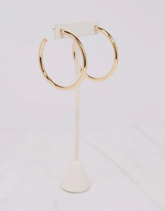 Arden Satin Hoop Earring Gold