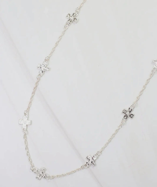 Caldwell Cross Necklace Silver