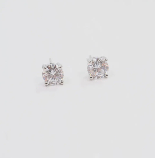 Merriman Cz Stud Earring Silver
