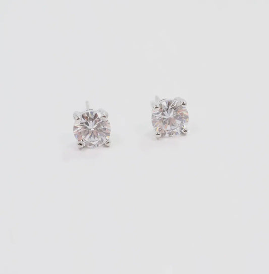 (spa-) Merriman Cz Stud Earring Silver