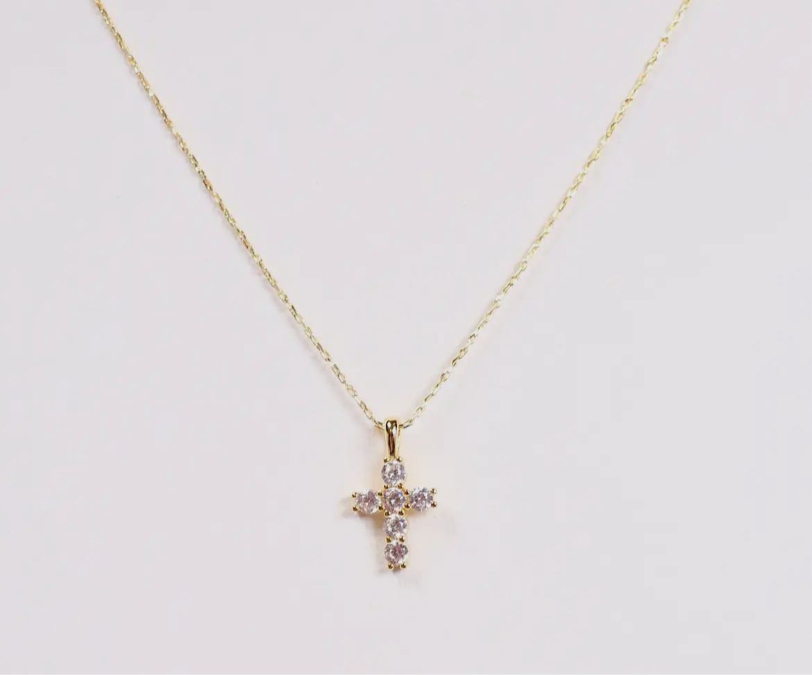 Kitty Cross Necklace