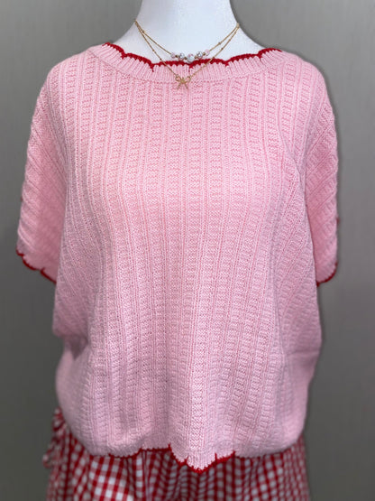 (spa-) STRAWBERRY STITCH TOP