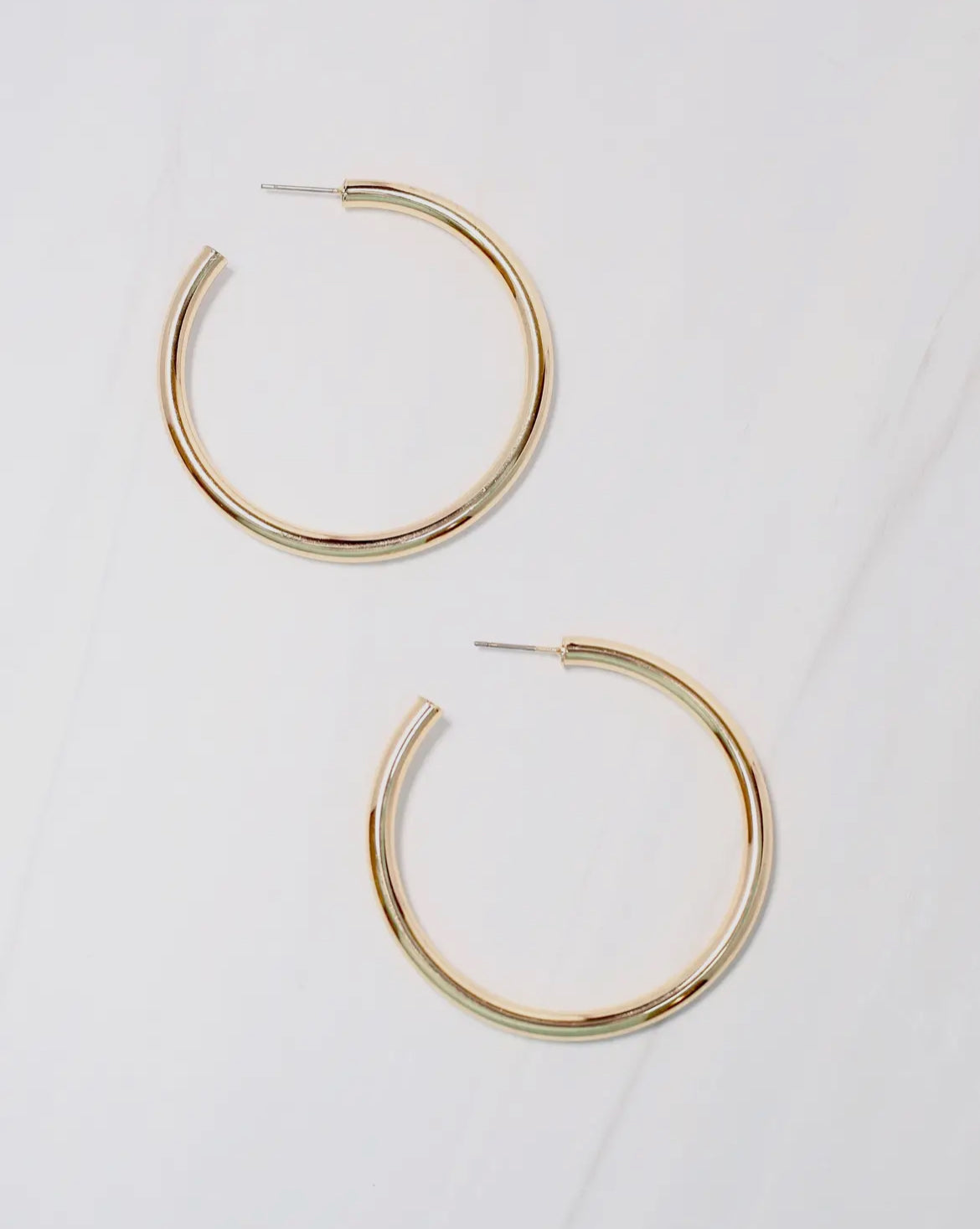 Arden Satin Hoop Earring Gold