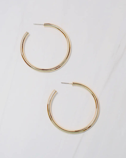 Arden Satin Hoop Earring Gold