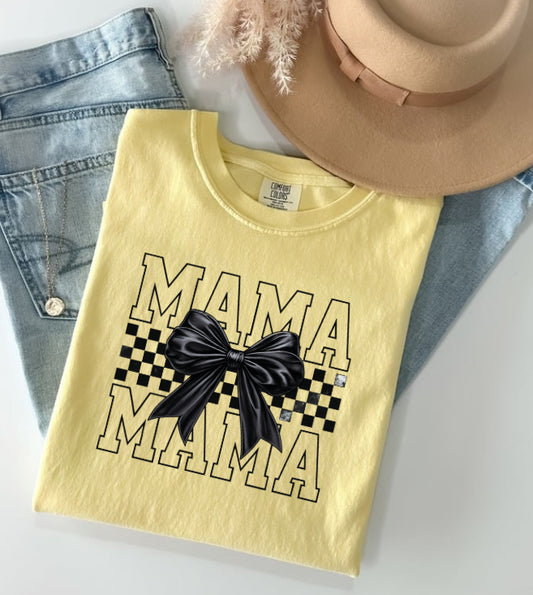 MAMA CHECKER BOW Tee